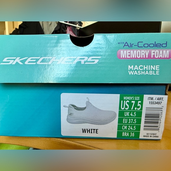 Skechers with Air-Cooled Memory Foam - White - Picture 4 of 4